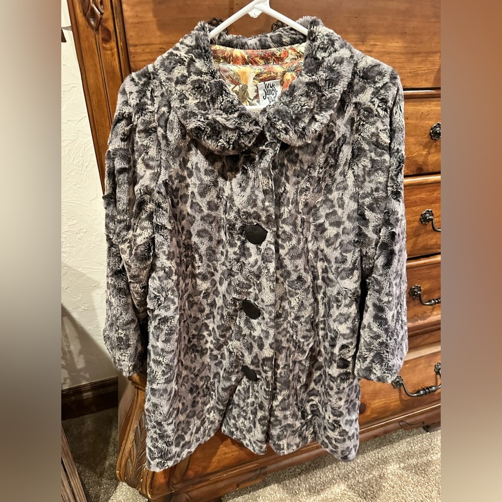 [IVY JANE] CHEETAH LEOPARD FUR COAT